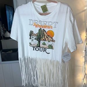 Organic Generation, Large, Desert Wanderer Tour T-Shirt with Fringed. BRAND NEW!